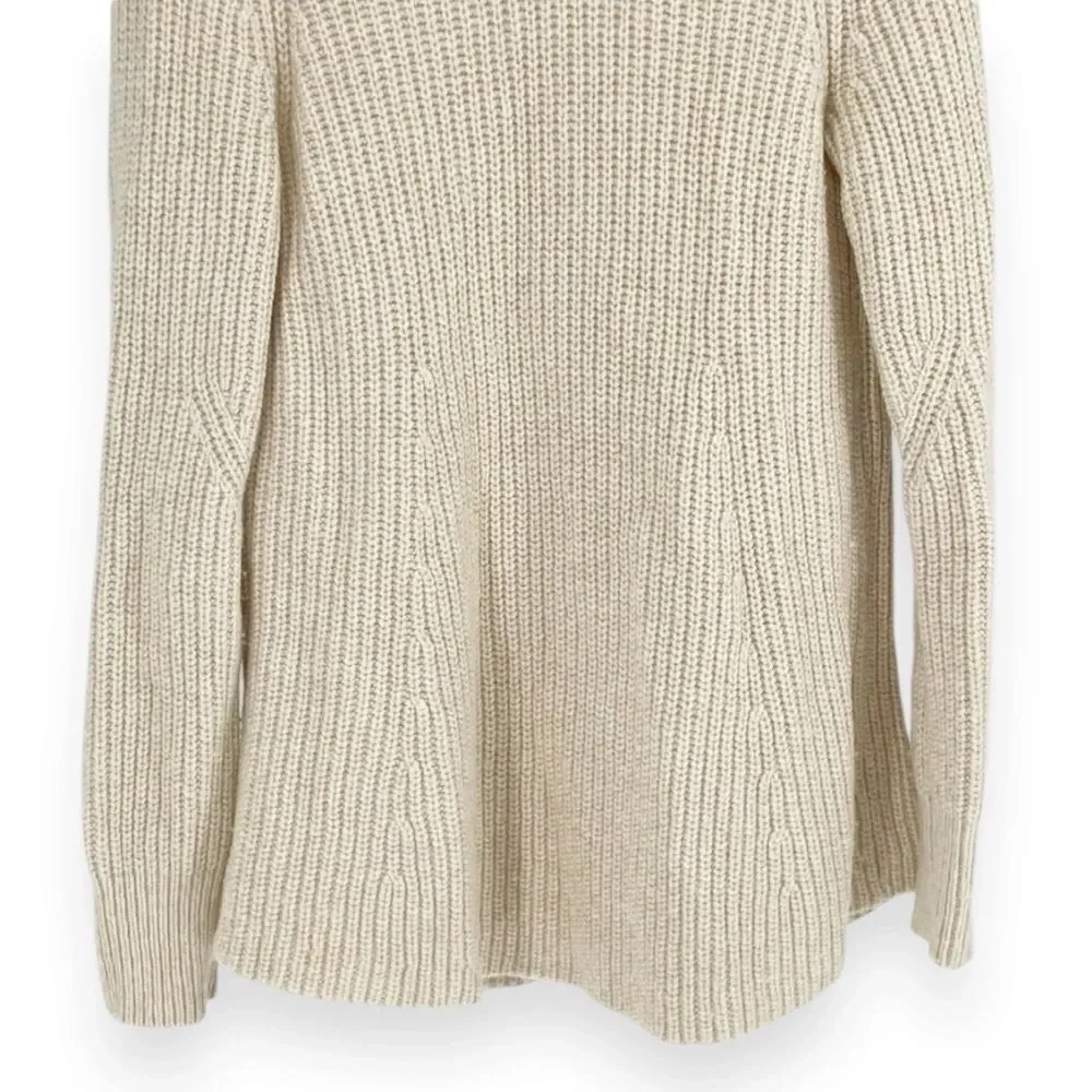 ATHLETA SIERRA CREW NECK WOOL BLEND SWEATER CREAM Size M